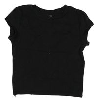 Černé crop tričko H&M