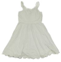 Bílé šaty s květy a krajkou H&M