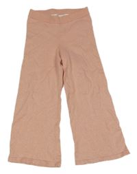 Světlerůžové třpytivé culottes kalhoty H&M