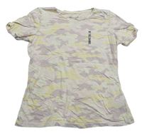 Béžovo-světlerůžové army tričko s nápisem Primark