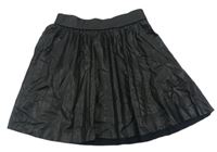 Černá koženková kolová sukně Zara