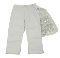 Nové - Bílé capri skinny fit rifle H&M