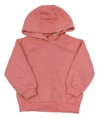 Růžová mikina se srdíčkem a kapucí C&A
