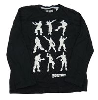 Černé triko s potiskem Fortnite 