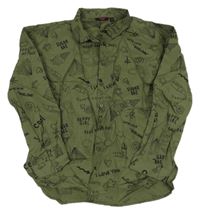 Khaki halenka s obrázky Coolcat