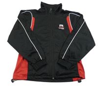 Černo-červená sportovní propínací mikina Manguun 