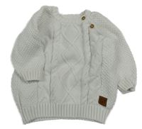 Bílý vzorovaný svetr DopoDopo 