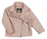 Světlerůžový koženkový křivák Primark 