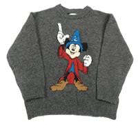 Tmavošedý svetr s Mickeym Zara