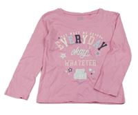 Růžové triko s nápisem Kiki&Koko