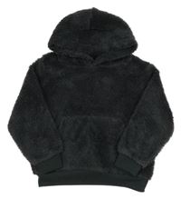 Tmavošedá huňatá mikina s kapucí Hullabaloo