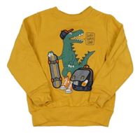 Žlutá mikina s dinosaurem C&A