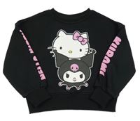 Černá crop mikina s Kitty Primark