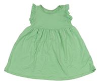 Světlezelené bavlněné šaty s volánky LC Waikiki 