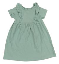 Světlemodré žebrované šaty s volánky Topomini 