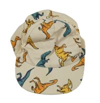 Smetanová kšiltovka s dinosaury 