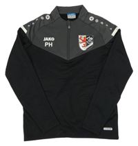 Černo-šedá fotbalová mikina s logem Jako