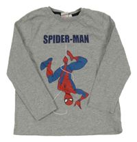 Šedé melírované triko se Spider-manem Marvel