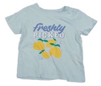Světlemodré tričko s citrony Primark