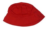 Červený plátěný klobouk Tu 