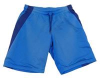 Modro-tmavomodré síťované sportovní kraťasy H&M