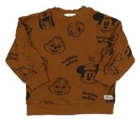 Medová žebrovaná mikina s Disney postavami H&M