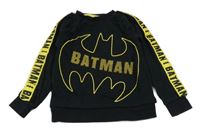 Černá mikina s Batmanem a žlutým pruhem George