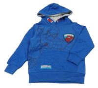 Cobaltově modrá mikina se Spider-manem a kapsou a kapucí C&A