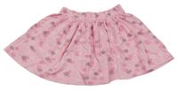 Růžová květovaná sukně Topolino
