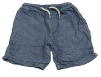 Modré lehké riflové kraťasy Next