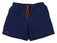 Tmavomodré plážové kraťasy s logem OLAIAN