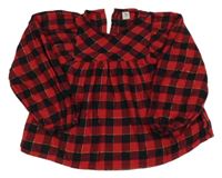 Červeno-černo-zlatá kostkovano/károvaná tunika Tu