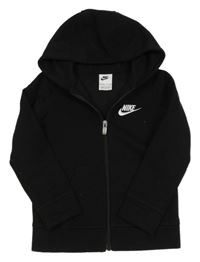 Černá propínací mikina s logem a kapucí Nike