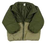 Zeleno-khaki šusťáková zimní bunda H&M