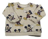 Béžová melírovaná mikina s Mickeym zn. George