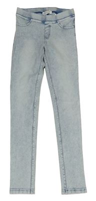 Světlemodré tregíny riflového vzhledu H&M