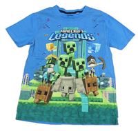 Modro-zelené tričko s Minecraft zn. Next