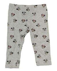 Světlešedé melírované teplé legíny s Minnie zn. Disney