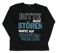 Černé triko s nápisem