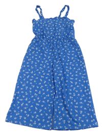 Modrý květovaný culottes overal Primark