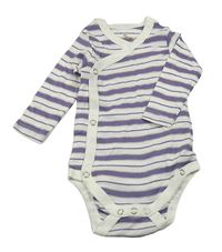 Bílo-fialovo-šedé pruhované zavinovací body Kuniboo