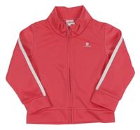 Tmavorůžová sportovní propínací funkční mikina Domyos