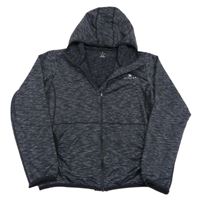 Tmavomodrá melírovaná sportovní propínací funkční mikina s kapucí HiGear