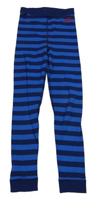 Tmavomodro-modré pruhované spodní kalhoty Schiesser