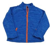 Modrá melírovaná fleecová propínací funkční mikina Mountain Warehouse