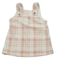 Růžovo-bílé kostkované fleecové šaty George