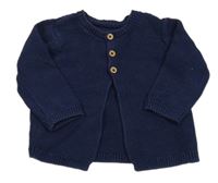 Tmavomodrý propínací svetr Matalan