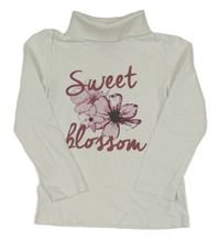 Bílý rolák s květinami Lupilu