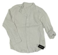 Nové - Šedo-bílá pruhovaná košile Dunnes