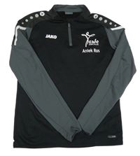 Černo-tmavošedá sportovní mikina s potiskem Jako